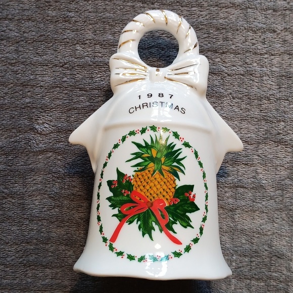 1987 Pineapple Christmas Bell Vintage 80s Holiday Home Decor Farmhouse - Picture 7 of 8